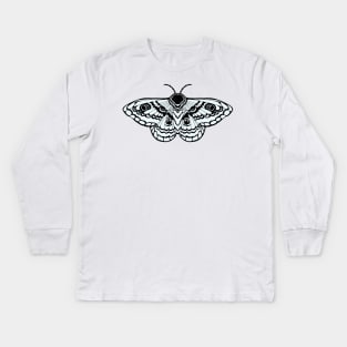 Simplistic Moth Kids Long Sleeve T-Shirt
